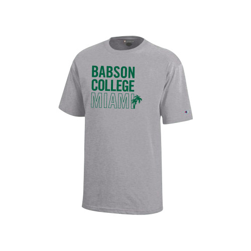  Champion Youth Grey Short Sleeve Tee - Babson Miami Palms