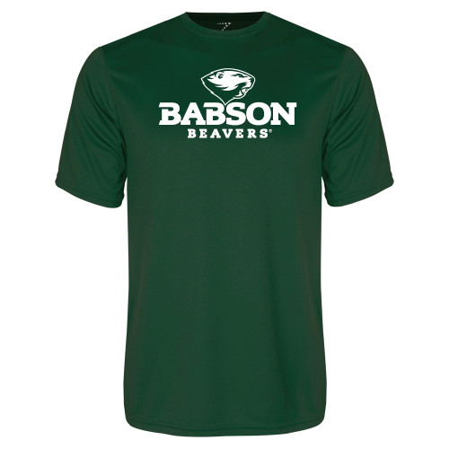  Dark Green Performance Tee - Primary Mark