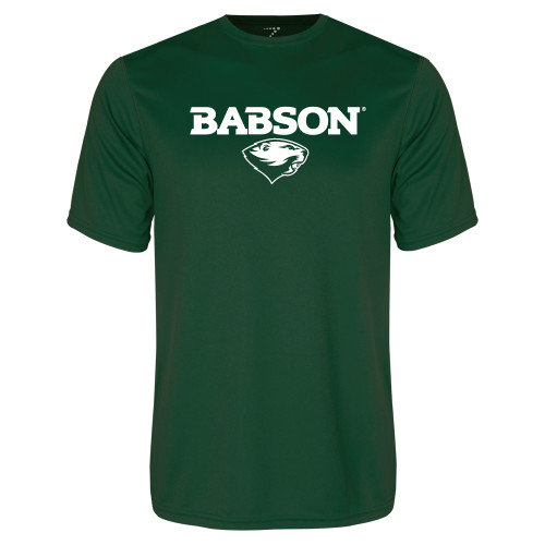  Dark Green Performance Tee - Secondary Mark