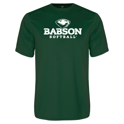  Dark Green Performance Tee - Softball