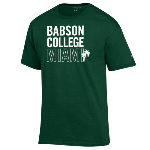  Champion Dark Green T Shirt - Babson Miami Palms