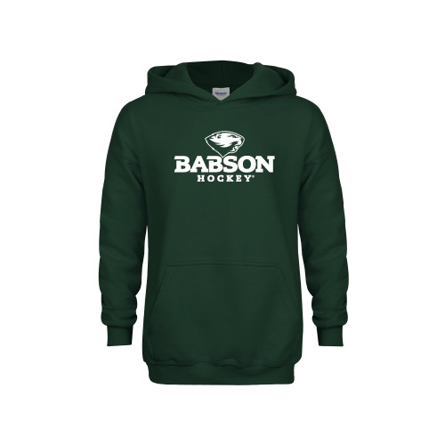  Youth Dark Green Fleece Hoodie - Hockey