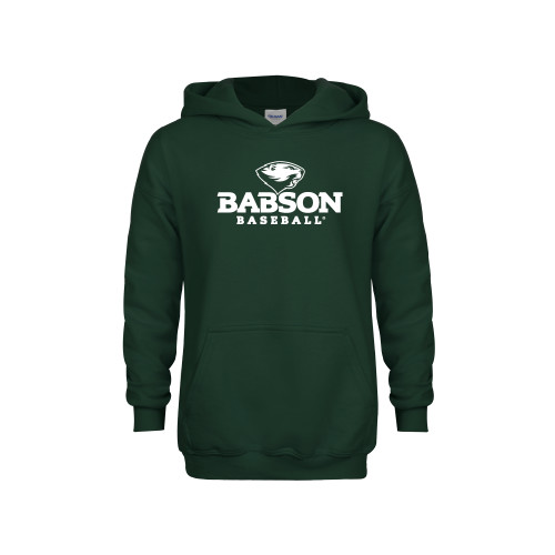  Youth Dark Green Fleece Hoodie - Baseball