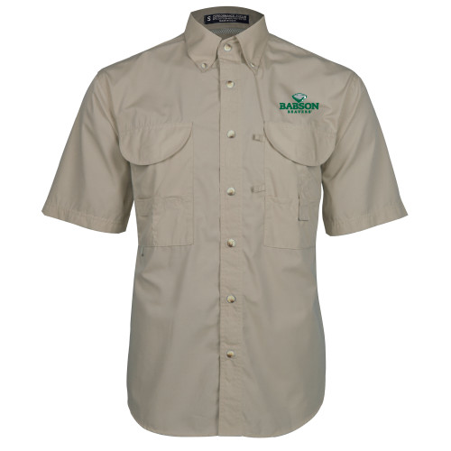  Khaki Fishing Shirt Performance Short Sleeve - Primary Mark