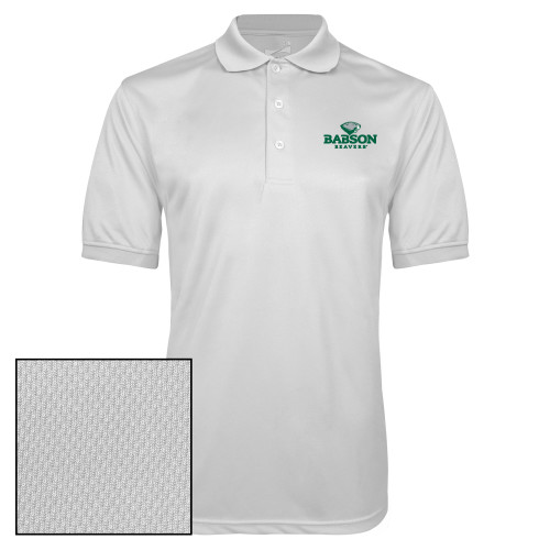  White Dry Mesh Polo - Primary Mark