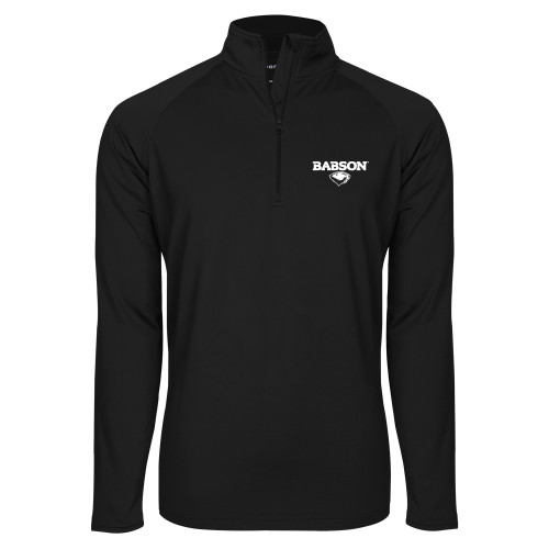  Sport Tek Black Sport Wick Stretch 1/2 Zip Pullover - Secondary Mark