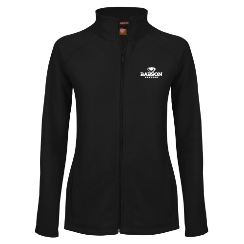  Womens Black Fleece Full Zip Jacket - Primary Mark