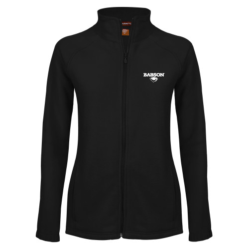  Womens Black Fleece Full Zip Jacket - Secondary Mark
