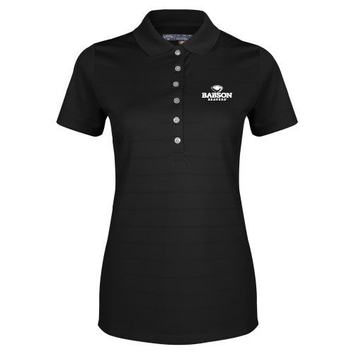  Callaway Womens Black Opti Vent Polo - Primary Mark