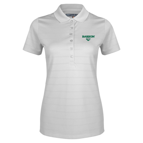  Callaway Womens White Opti Vent Polo - Secondary Mark