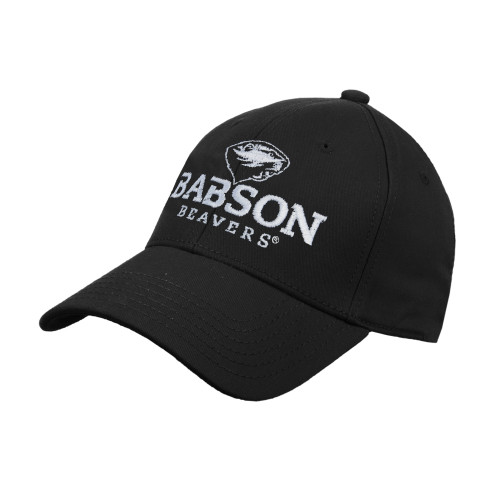  Black Structured Adjustable Pro Style Hat - Primary Mark