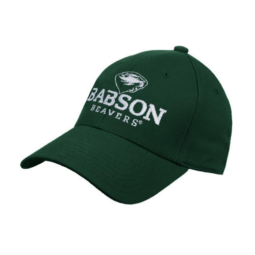  Dark Green Structured Adjustable Pro Style Hat - Primary Mark