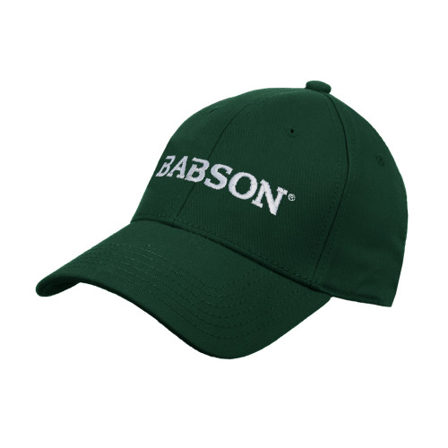  Dark Green Structured Adjustable Pro Style Hat - Wordmark