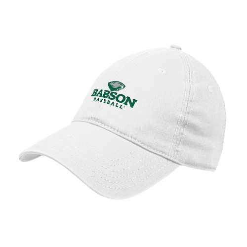  White Unstructured Adjustable Low Profile Hat - Baseball