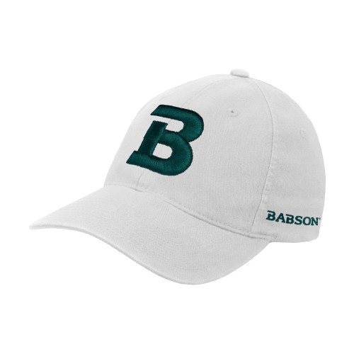  White Flexfit Structured Low Profile Hat - B