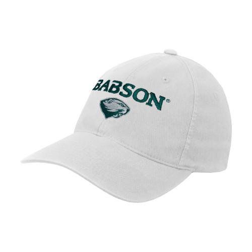  White Flexfit Structured Low Profile Hat - Secondary Mark