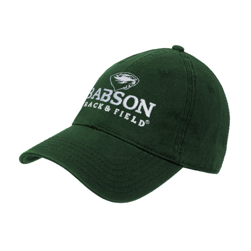  Dark Green Unstructured Adjustable Low Profile Hat - Track and Field