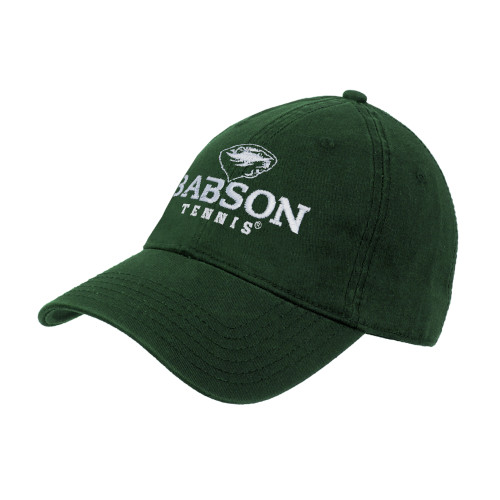  Dark Green Unstructured Adjustable Low Profile Hat - Tennis
