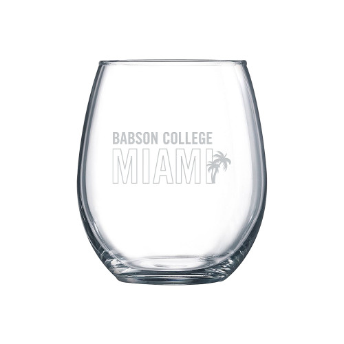  Libbey Stemless Glass 17oz - Babson Skyline Engraved