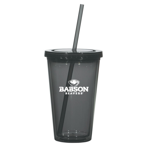  Madison Double Wall Charcoal Tumbler w/Straw 16oz - Primary Mark