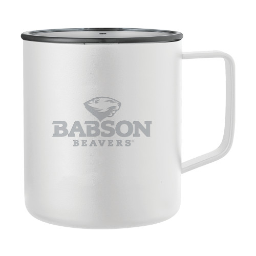  Rover Camp Vacuum Insulated White Mug 14oz - Primary Mark  Engraved