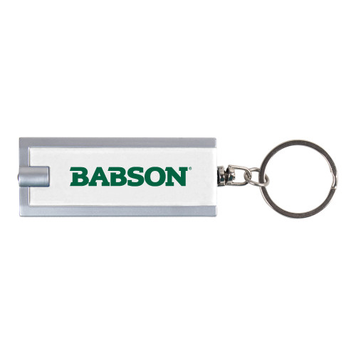  Turbo White Flashlight Key Holder - Wordmark