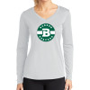 Thumbnail image for  Womens White Performance Long Sleeve V Neck Shirt