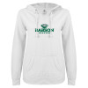 Thumbnail image for  ENZA Womens White V Notch Raw Edge Fleece Hoodie