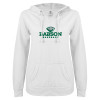 Thumbnail image for  ENZA Womens White V Notch Raw Edge Fleece Hoodie