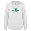Thumbnail image for  ENZA Womens White V Notch Raw Edge Fleece Hoodie