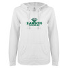 Thumbnail image for  ENZA Womens White V Notch Raw Edge Fleece Hoodie