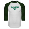 Thumbnail image for  White/Dark Green Raglan Baseball T Shirt