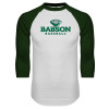 Thumbnail image for  White/Dark Green Raglan Baseball T Shirt