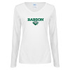 Thumbnail image for  Womens White Long Sleeve V Neck Tee