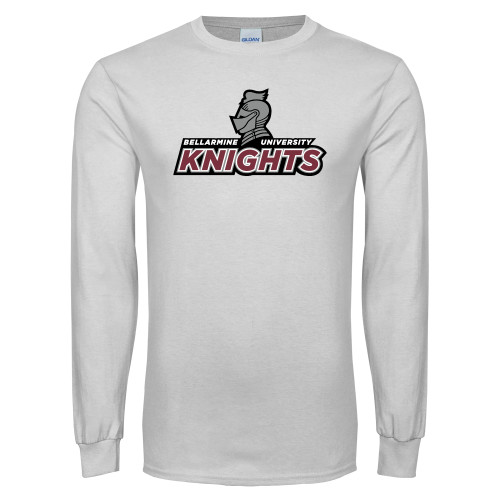  White Long Sleeve T Shirt - Official Logo