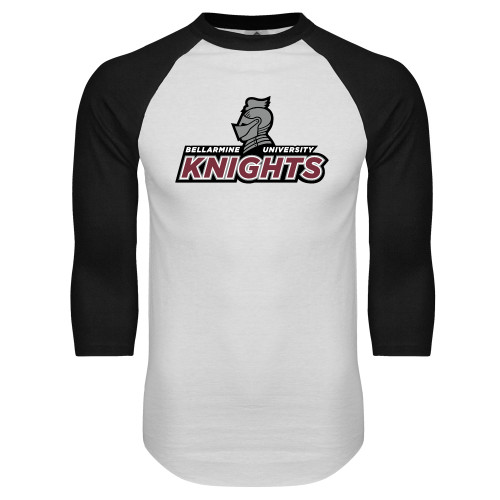 Bellarmine White/Black Raglan Baseball T Shirt