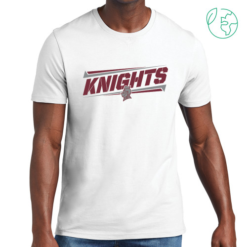  Allmade White Organic Cotton Tee - Slanted Knights w/ Logo