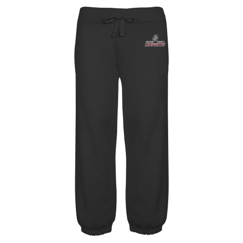  ENZA Womens Black Banded Fleece Capri - Official Logo