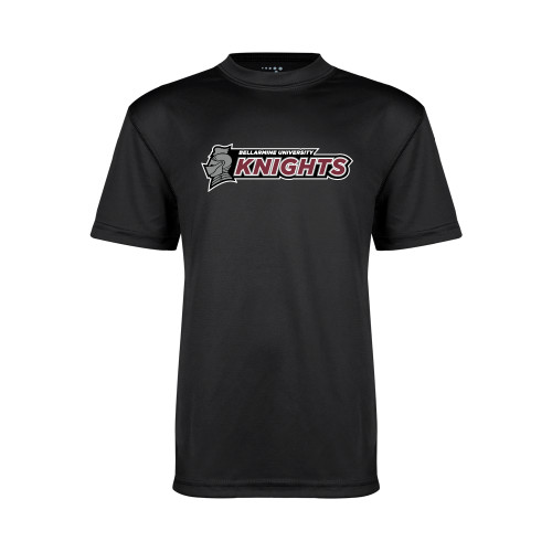  Youth Performance Black Tee - Official Logo Flat