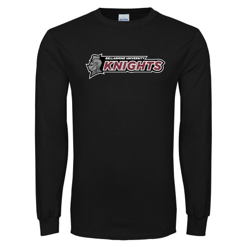  Black Long Sleeve T Shirt - Official Logo Flat