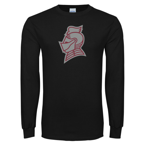  Black Long Sleeve T Shirt - Knight Head