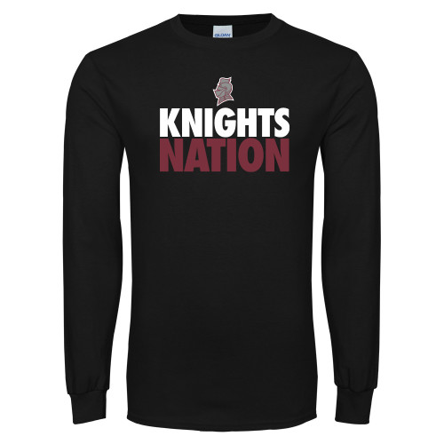 Black Long Sleeve T Shirt - Knights Nation