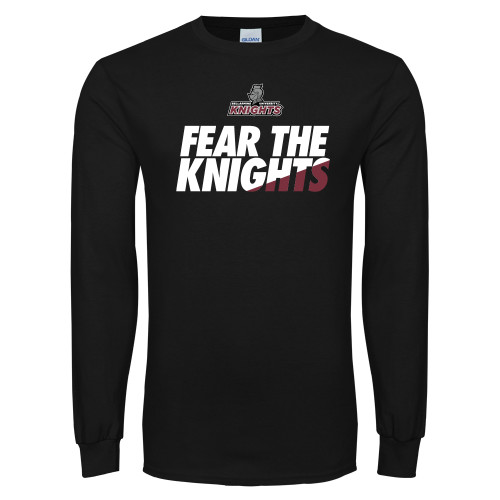  Black Long Sleeve T Shirt - Fear The Knights