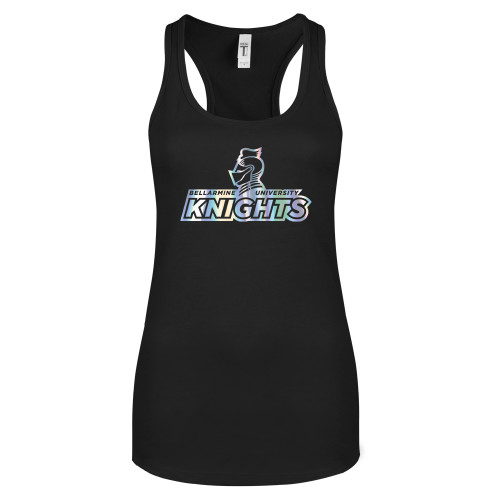  Next Level Womens Black Racerback Tank  - Official Logo Foil