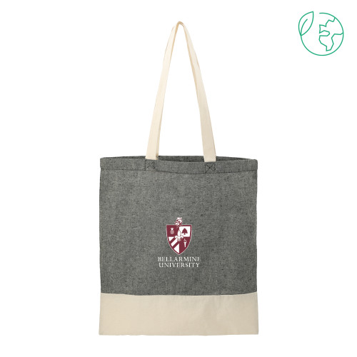  Split Recycled Black Cotton Twill Convention Tote - Official Logo