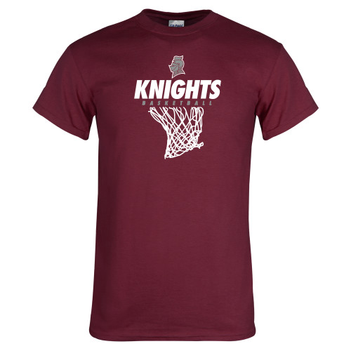  Maroon T Shirt - Knights Basketball Hanging Net