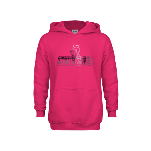  Youth Hot Pink Fleece Hoodie - Official Logo Foil