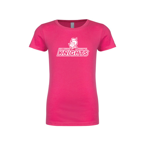  Next Level Girls Fuchsia Fashion Fit T Shirt - Official Logo