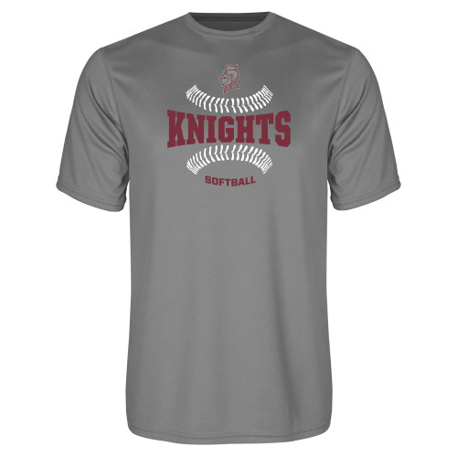  Grey Concrete Performance Tee - Knights Softball Seams