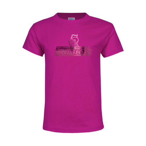  Youth Hot Pink T Shirt - Official Logo Foil